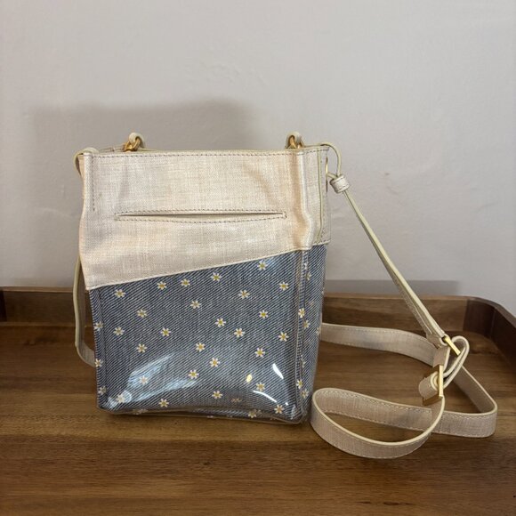 Hammitt Davis Small Undercover Daisy Cream Blue Vintage '21 Crossbody w Dust Bag - Picture 4 of 14